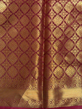 Maroon Banarasi silk saree -PIH71