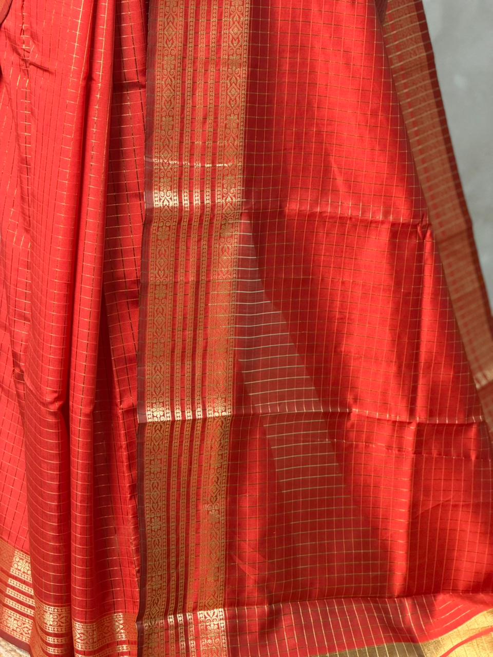 Maroon semi banarasi saree -PIH22E