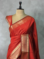 Maroon semi banarasi saree -PIH22E