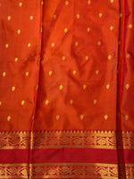 Rust Orange Banarasi silk saree -PIH72