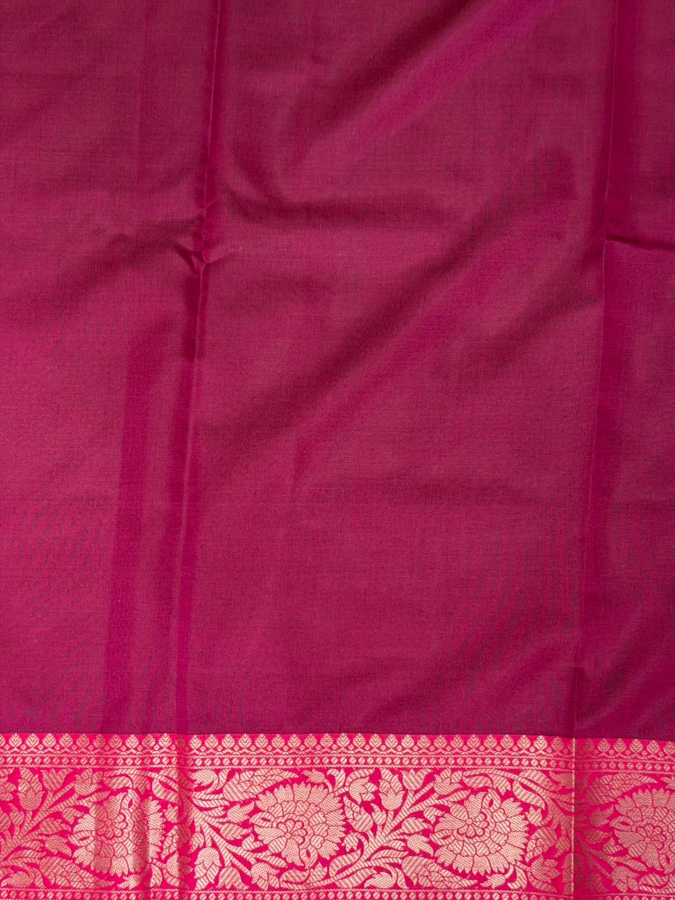 Peacock green and magenta Banarasi silk saree -LZ11