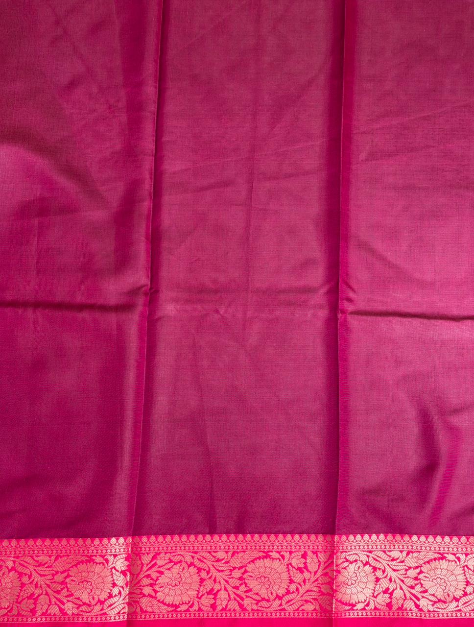 Black and magenta Banarasi silk saree -LZ11A