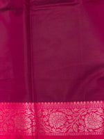 Navy blue and magenta Banarasi silk saree -LZ11C