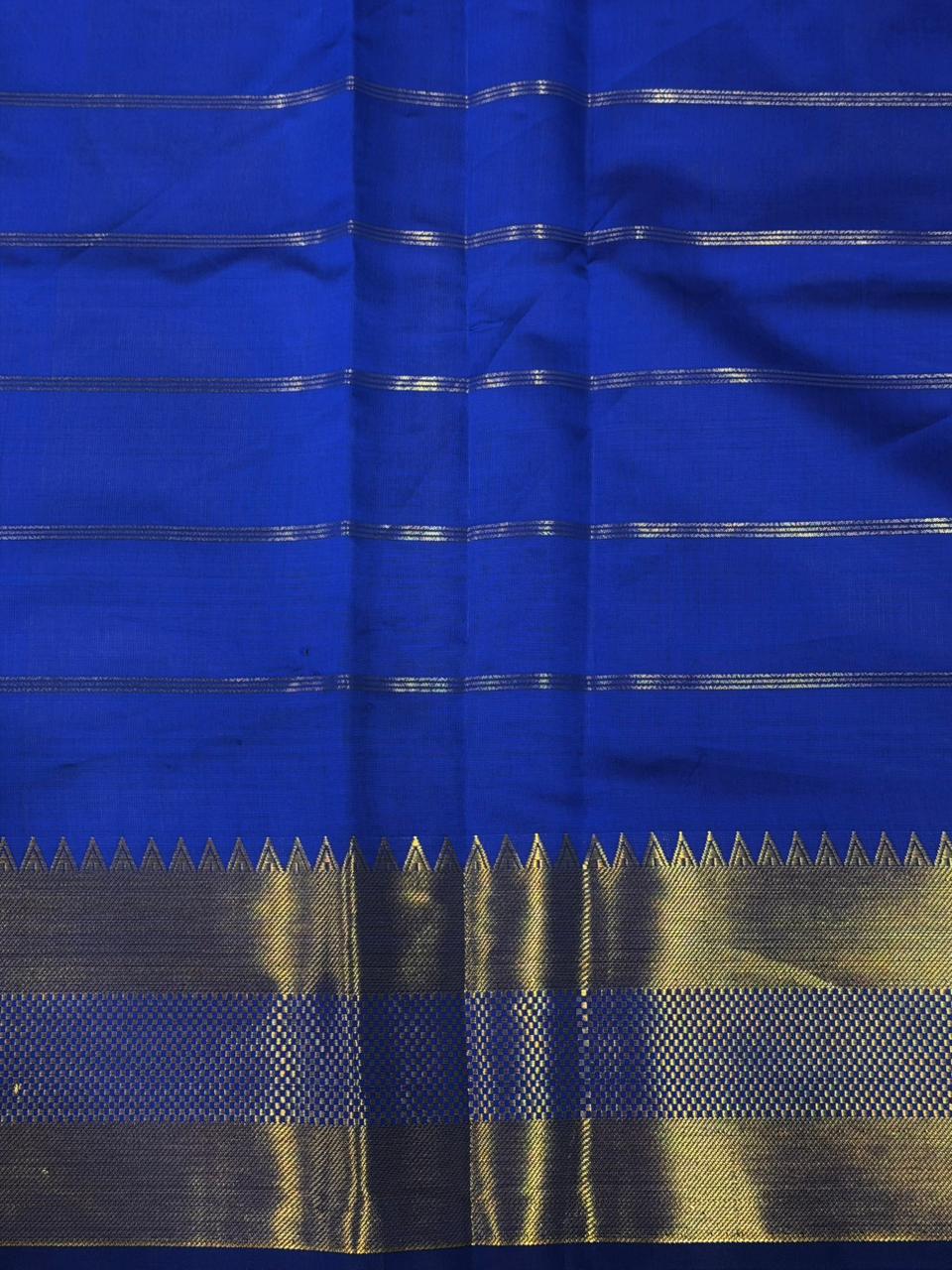 Blue semi Banarasi silk saree -RUK44D