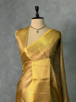 Gold and Black Banarasi silk saree - GAL2