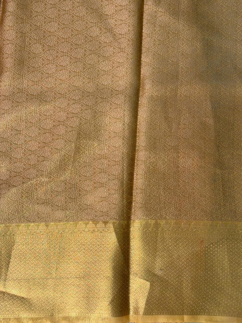 Gold and Black Banarasi silk saree - GAL2