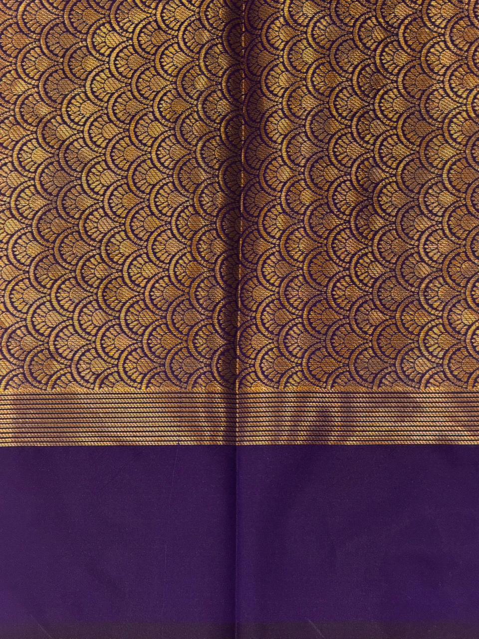 Violet Banarasi silk saree - GAL3
