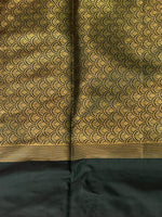 Bottle Green Banarasi silk saree - GAL3A