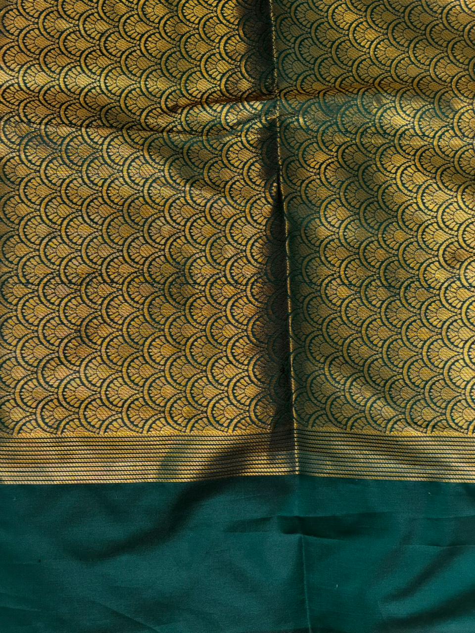 Peacock Blue Banarasi silk saree - GAL3B