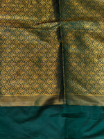 Peacock Blue Banarasi silk saree - GAL3B