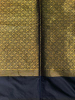 Navy Blue Blue Banarasi silk saree - GAL3C