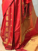 Maroon Banarasi silk saree - GAL3D