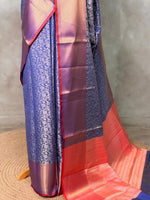 Blue Banarasi silk saree -LZ12
