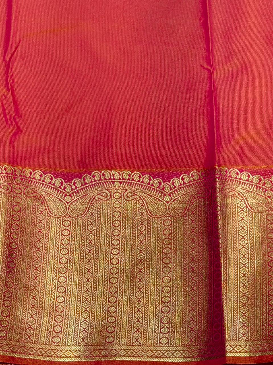 Peach kanchipuram silk saree- PSSR315
