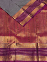 Grey and Purple kanchipuram silk saree- PSSR321
