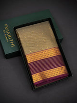Grey and Purple kanchipuram silk saree- PSSR321