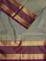 Grey and Purple kanchipuram silk saree- PSSR321
