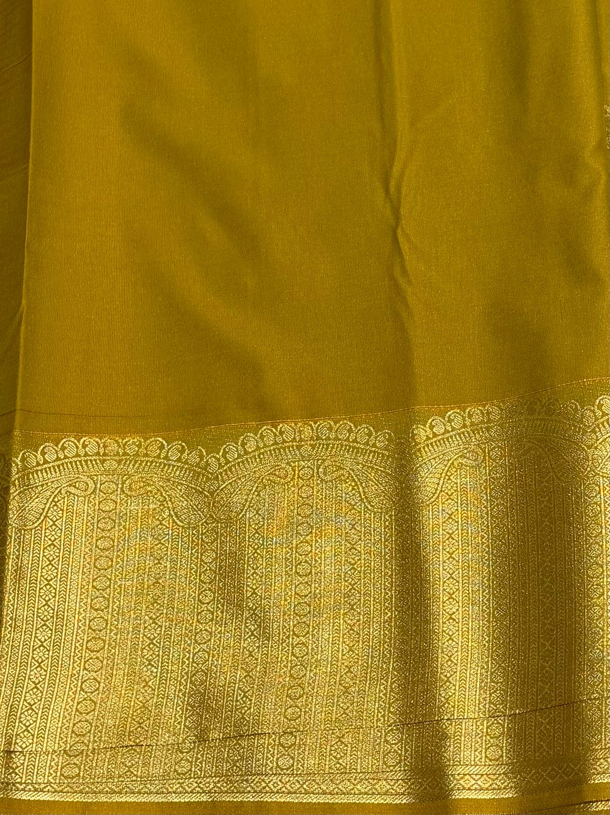 Olive Green kanchipuram silk saree- PSSR324