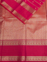 Dark Peach kanchipuram silk saree- PSSR325