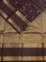 Deep Brown kanchipuram silk saree- PSSR326