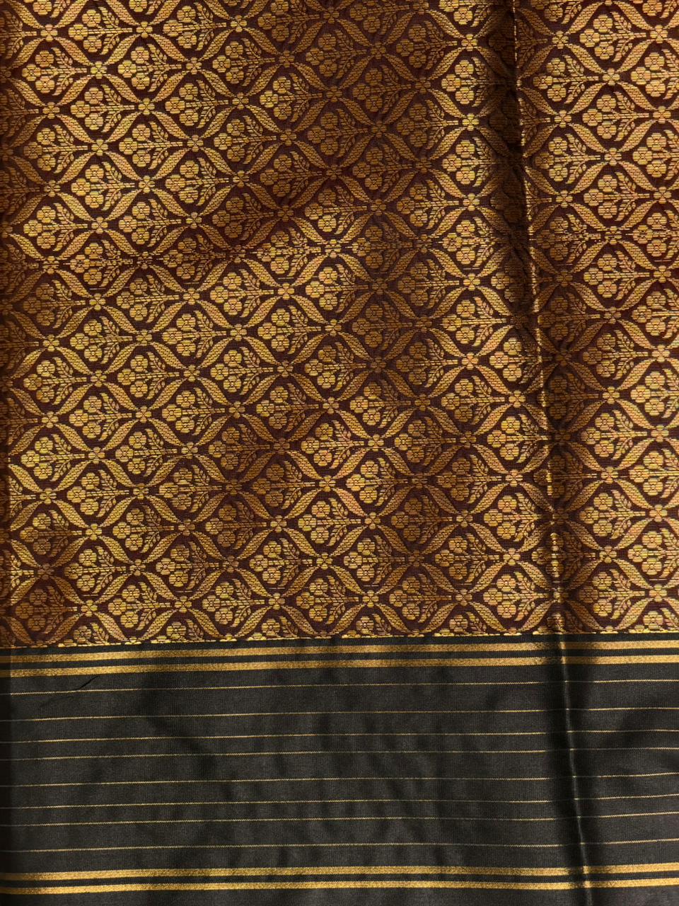 Deep Maroon Banarasi silk saree - GAL9