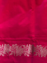 Rani pink pure zatin Banarasi silk saree - RAZ1B
