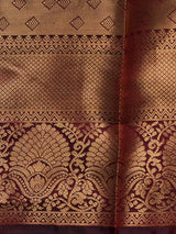 Maroon Banarasi silk saree - GAL4