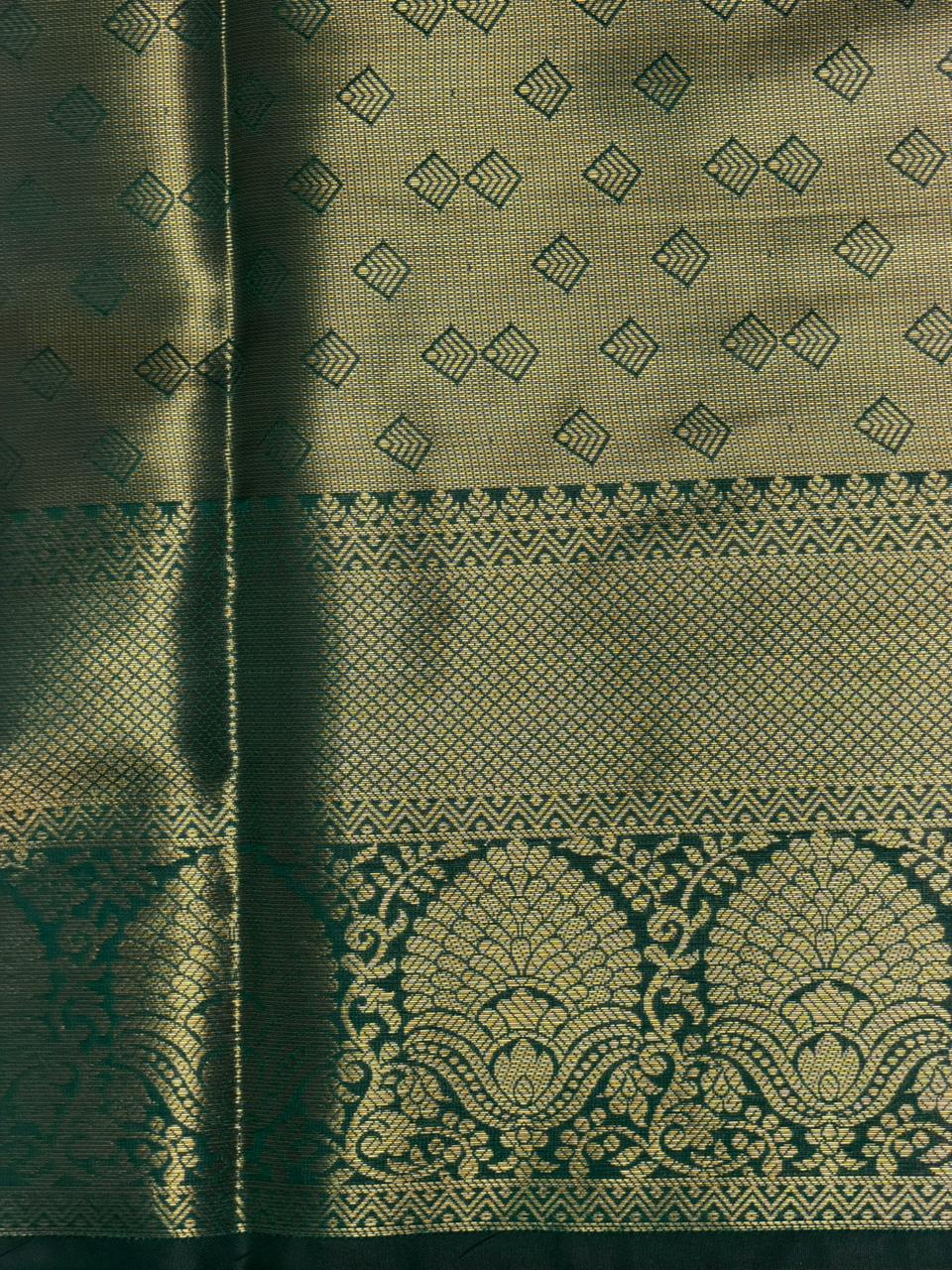 Peacock Blue Banarasi silk saree - GAL4C