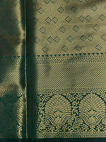 Peacock Blue Banarasi silk saree - GAL4C