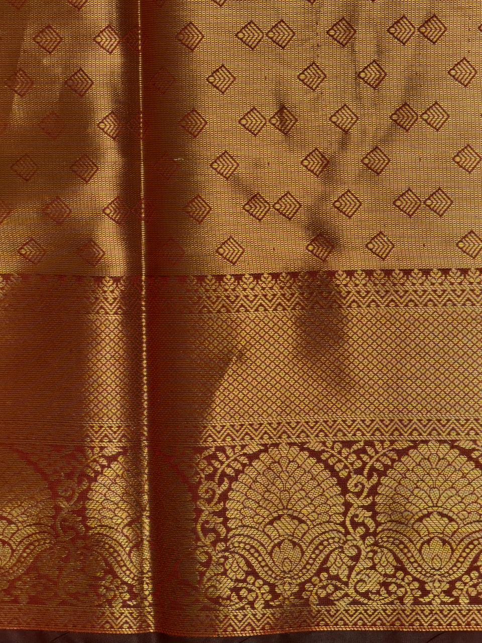 Maroonish Red Banarasi silk saree - GAL4D