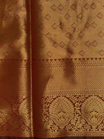 Maroonish Red Banarasi silk saree - GAL4D