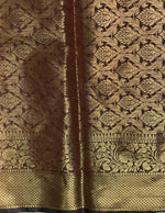 Deep Burgundy Banarasi silk saree - GAL5