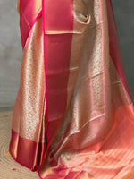 Pink and magenta Banarasi silk saree -LZ12B