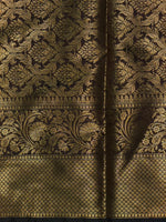 Brown Banarasi silk saree - GAL5A