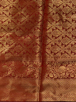 Maroon red Banarasi silk saree - GAL5B