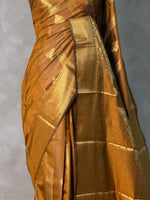 Mustard Yellow Banarasi silk saree - GAL5C