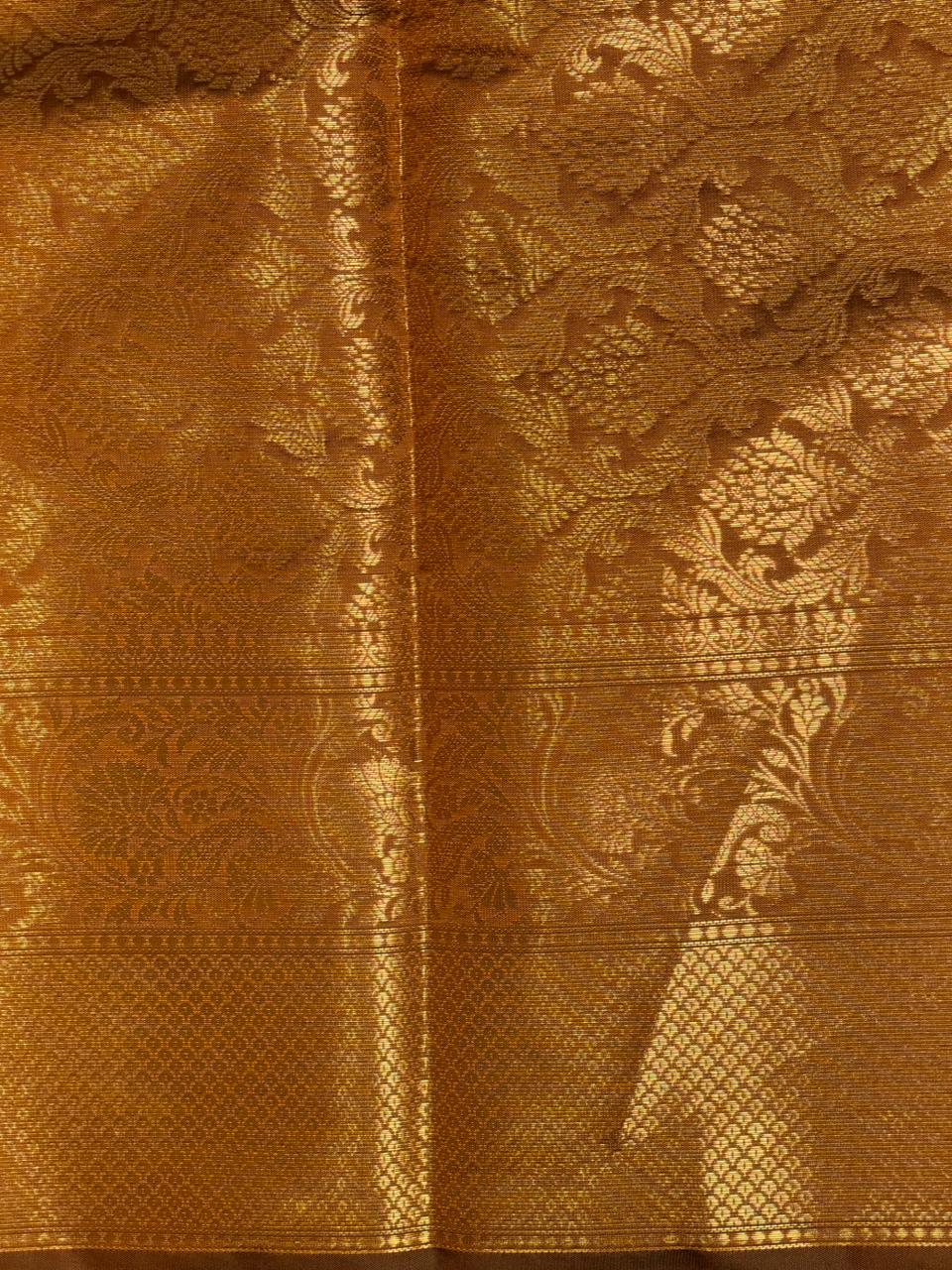Mustard Yellow Banarasi silk saree - GAL5C
