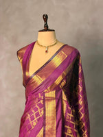 Purple Banarasi silk saree - GAL6