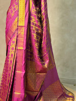 Purple Banarasi silk saree - GAL6