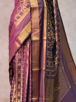 Deep wine Banarasi silk saree - GAL6A