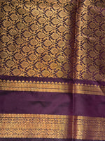 Deep wine Banarasi silk saree - GAL6A