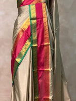 Grey Banarasi silk saree - PIH75