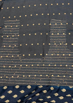 Indigo dyed silk saree- PBR14