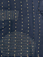 Indigo dyed silk saree- PBR14