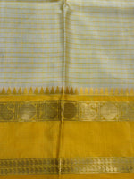 Yellow Banarasi silk saree - PIH76