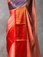 Peach Banarasi silk saree - PIH77