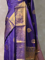 Violet Banarasi silk saree - GAL4E