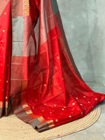 Red banarasi silk saree -PMR3B
