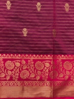 Black and Magenta semi Banarasi silk saree -MPS45A