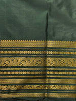 Green Banarasi silk saree- MPS1G
